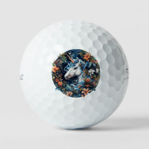 Einhorn und Blume Fantasy Design Golfball