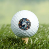 Einhorn und Blume Fantasy Design Golfball (Insitu T-Shirt)