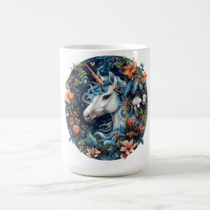 Einhorn und Blume Fantasy Design Kaffeetasse