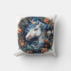Einhorn und Blume Fantasy Design Kissen