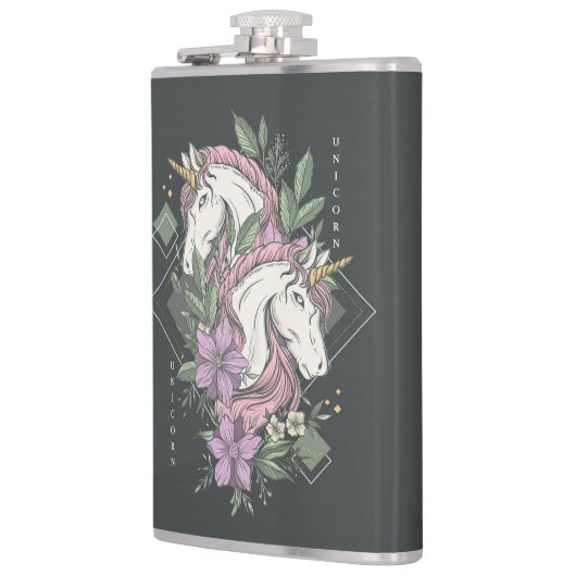 Einhorn und Blume Flachmann (Links)