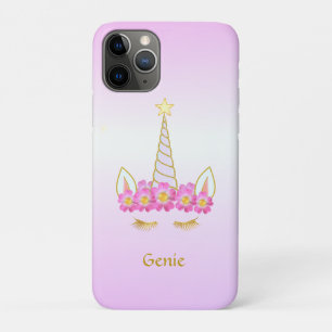 Einhorn und Blumen auf Roségold-Gradient Case-Mate iPhone Hülle
