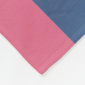 Einhorn und Burg in rosa personalisiert und Foto Fleecedecke (Ecke)