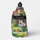 Einhorn und Burg Pinacoteca comunale Casa Rusca Crossbody Bag (Vorderseite)