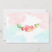 Einhorn und Dinosaurier - Einladung zum Geburtstag (Rückseite)