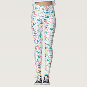Einhorn und Dinosaurier Leggings