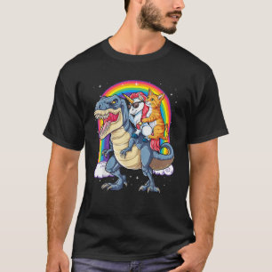 Einhorn und Dinosaurier, Regenbogenmädchen und Ju T-Shirt