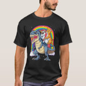 Einhorn und Dinosaurier, Regenbogenmädchen und Jun T-Shirt (Vorderseite)