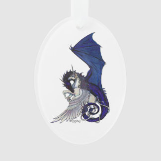 Einhorn und Drache-Verzierung Ornament
