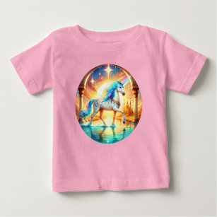 Einhorn und ein Wüstenfabrikpalast Baby T-shirt