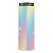 Einhorn und Funkelnd Regenbogen-Individuelle Name  Thermosbecher (Rückseite)