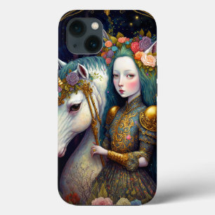 Einhorn und Lady Fantasy Art Case-Mate iPhone Hülle