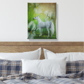 Einhorn und Lilies Fantasy Horst Art Leinwanddruck (Insitu (Schlafzimmer))