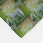 Einhorn- und Lily-Blume Fleecedecke (Ecke)