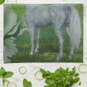 Einhorn- und Lily-Blume Handtuch (Gefaltet)