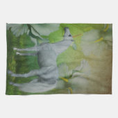 Einhorn- und Lily-Blume Handtuch (Horizontal)