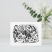 Einhorn und Löwe Postkarte (Stehend Vorderseite)