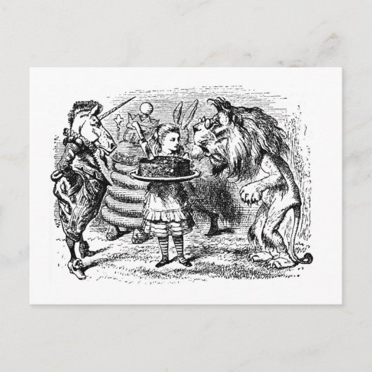 Einhorn und Löwe Postkarte (Vorderseite)
