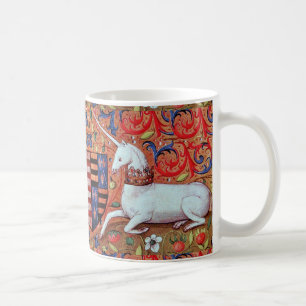 EINHORN UND MITTELALTERLICHE FANTASIEBLUMEN, BLUME KAFFEETASSE
