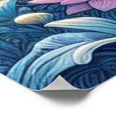 Einhorn und Mond Poster (Ecke)