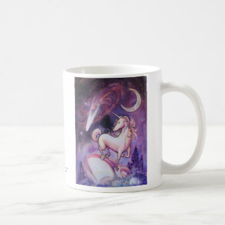 Einhorn und nächtlicher Himmel Kaffeetasse