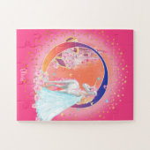 Einhorn und Prinzessin mit Castle Letter O Monogra Puzzle (Horizontal)