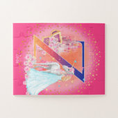 Einhorn und Prinzessin mit Castle Letter Z Monogra Puzzle (Horizontal)