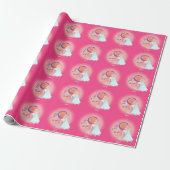 Einhorn und Prinzessin mit Schlossbrief S Monogram Geschenkpapier (Ungerollt)