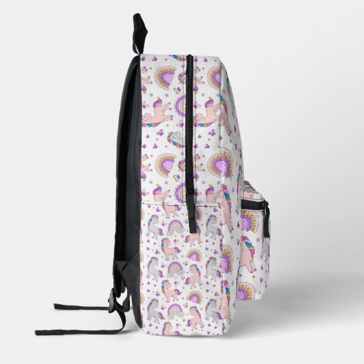 Einhorn und Regenbogen Bedruckter Rucksack (Links)