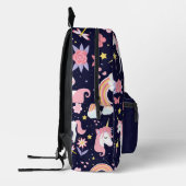 Einhorn und Regenbogen Bedruckter Rucksack (Links)
