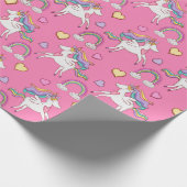 Einhorn und Regenbogen Geschenkpapier (Ecke)