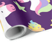 Einhorn und Regenbogen Geschenkpapier (Rolleneckpunkt)