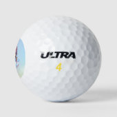 Einhorn und Regenbogen Golfball (Logo)