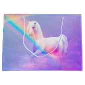 Einhorn und Regenbogen Große Geschenktüte (Vorderseite)