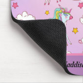 Einhorn und Regenbogen individuell einstellbar Mousepad (Ecke)