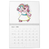 Einhorn und Regenbogen Kalender (Mär 2026)