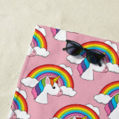 Einhorn und Regenbogen mit Wolken Kawaii Strandtuch (Beispiel)