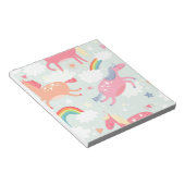 Einhorn und Regenbogen Notizblock (angewinkelt)