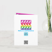 Einhorn und Regenbogen Personalisiert Einladung (Rückseite)
