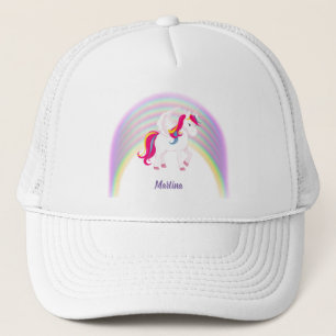 Einhorn und Regenbogen Personalisiert Truckerkappe