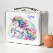 Einhorn- und Regenbogenmetalldose Metall Brotdose (Beispiel)