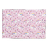 Einhorn und Regenbogenwolken Kissenbezug (Rückseite)