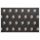Einhorn und Rose Fantasy Goth Print Stoff (Fat Quarter (45,7 x 55,9 cm))