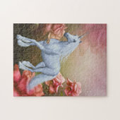 Einhorn und Rose Fantasy Horst Art Puzzle (Horizontal)