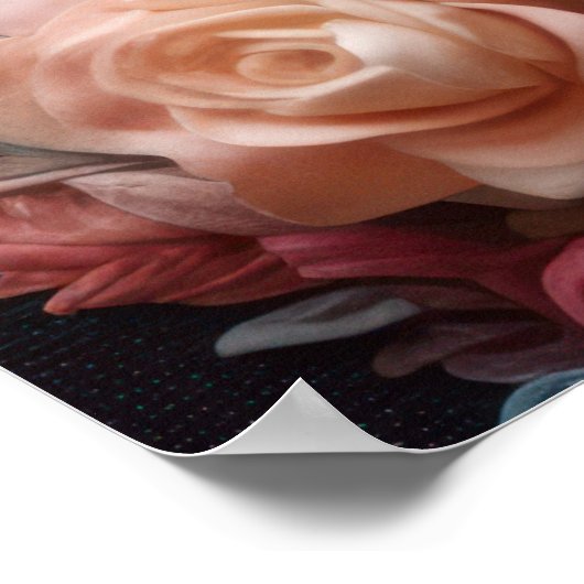 Einhorn und Rose Poster (Ecke)