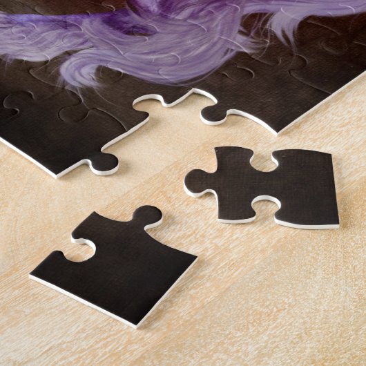 Einhorn und Rote Rosen Fantasy Horst Art Puzzle (Seite)