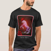 Einhorn und Rote Rosen Fantasy Horst Art T-Shirt (Vorderseite)