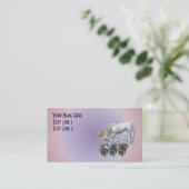 Einhorn und Schmetterlinge Fantasy Business Card Visitenkarte (Stehend Vorderseite)