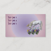 Einhorn und Schmetterlinge Fantasy Business Card Visitenkarte (Rückseite)