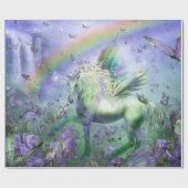 Einhorn und Schmetterlinge Geschenkpapier (Flach)